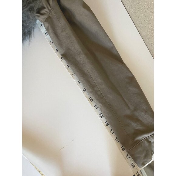 Loeffler Randall Faux Fur Utility Jacket Brown Taupe Women’s Size 8 - Picture 12 of 13